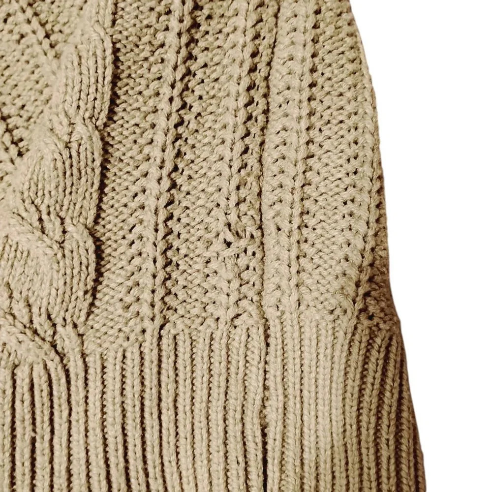 Cupcakes and Cashmere Green Cable Knit Cardigan, Medium - Picture 4 of 10